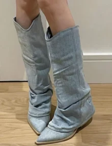 Denim Boots Dam sexleksaken.se rea